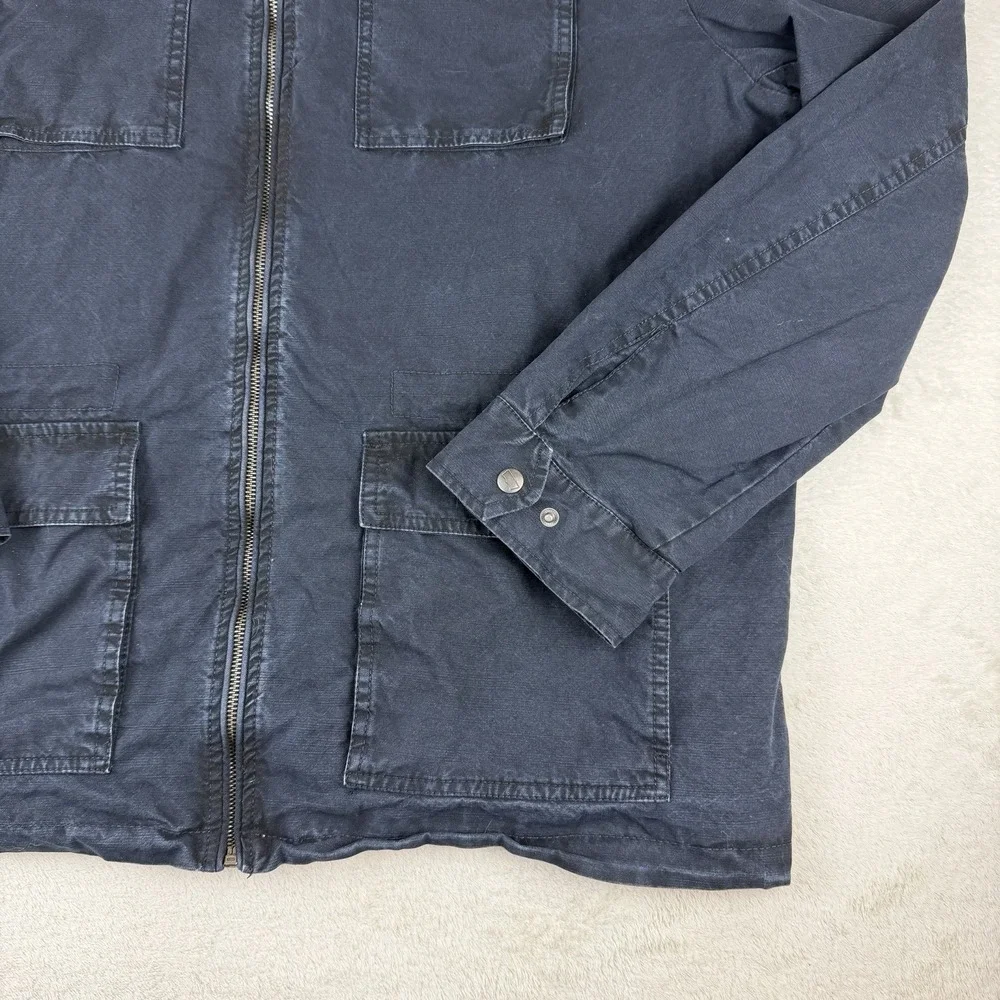 Levi's Utility Field Jacket Mens XL Navy Blue Quilted Coat Military Canvas Chore